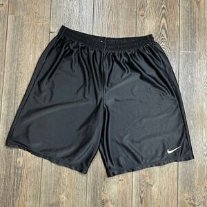 Nike Vintage 90s Black Athletic Basketball Shorts Men Large Silky Shiny Dazzle